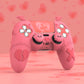 PlayVital Gothic Imp Series Cute Silicone Case with Thumb Grips and Stickers for PS5 Controller, Compatible with PS5 Official Charging Dock - Pink