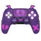 PlayVital Gothic Imp Series Cute Silicone Case with Thumb Grips and Stickers for PS5 Controller, Compatible with PS5 Official Charging Dock - Purple PlayVital