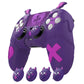 PlayVital Gothic Imp Series Cute Silicone Case with Thumb Grips and Stickers for PS5 Controller, Compatible with PS5 Official Charging Dock - Purple