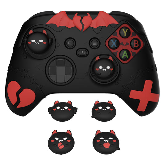 PlayVital Gothic Imp Series Cute Silicone Skin for Xbox Series X/S Controller & Xbox Core Wireless Controller - Black PlayVital