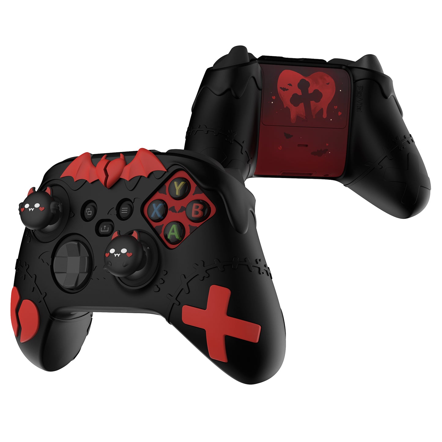 PlayVital Gothic Imp Series Cute Silicone Skin for Xbox Series X/S Controller & Xbox Core Wireless Controller - Black PlayVital