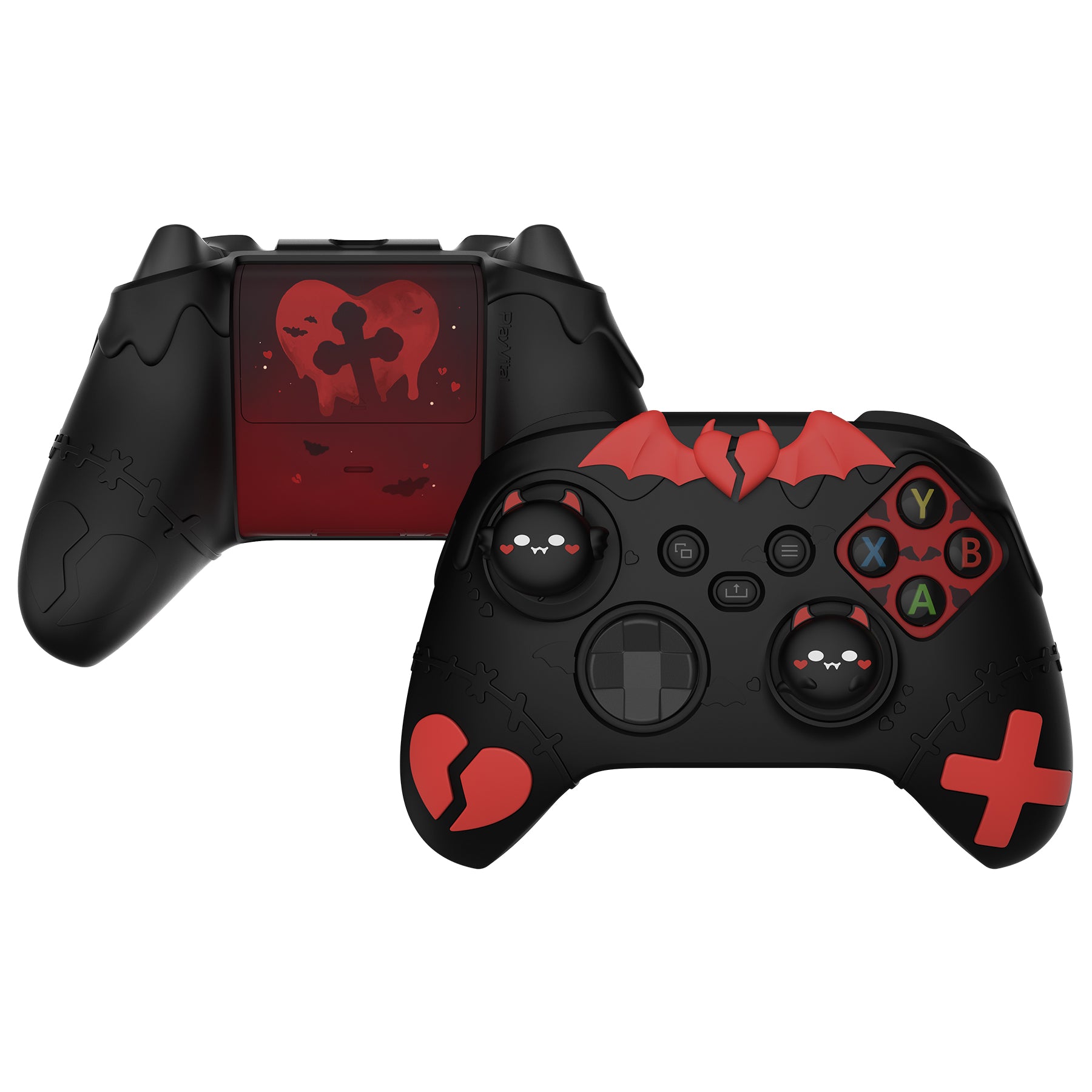 PlayVital Gothic Imp Series Cute Silicone Skin for Xbox Series X/S Controller & Xbox Core Wireless Controller - Black PlayVital