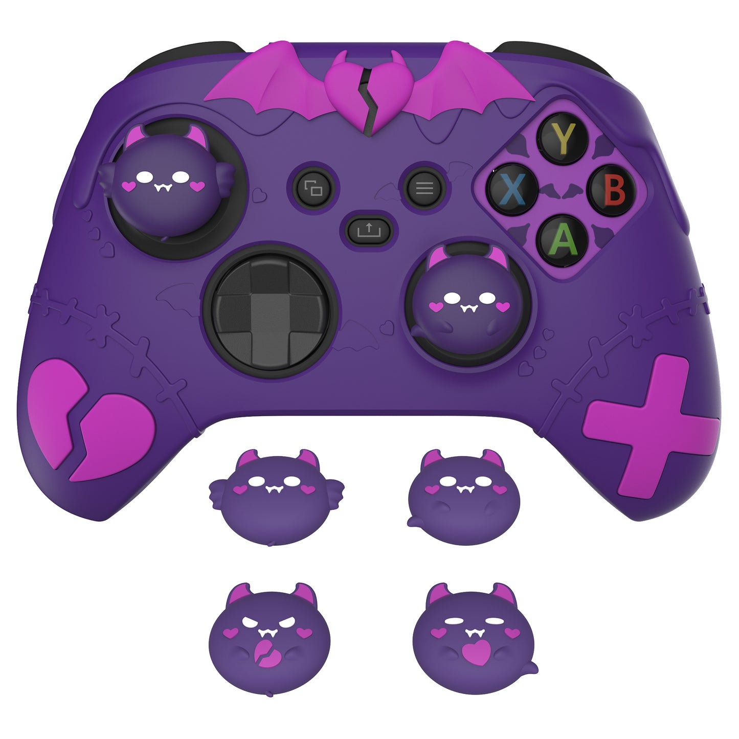 PlayVital Gothic Imp Series Cute Silicone Skin for Xbox Series X/S Controller & Xbox Core Wireless Controller - Purple PlayVital