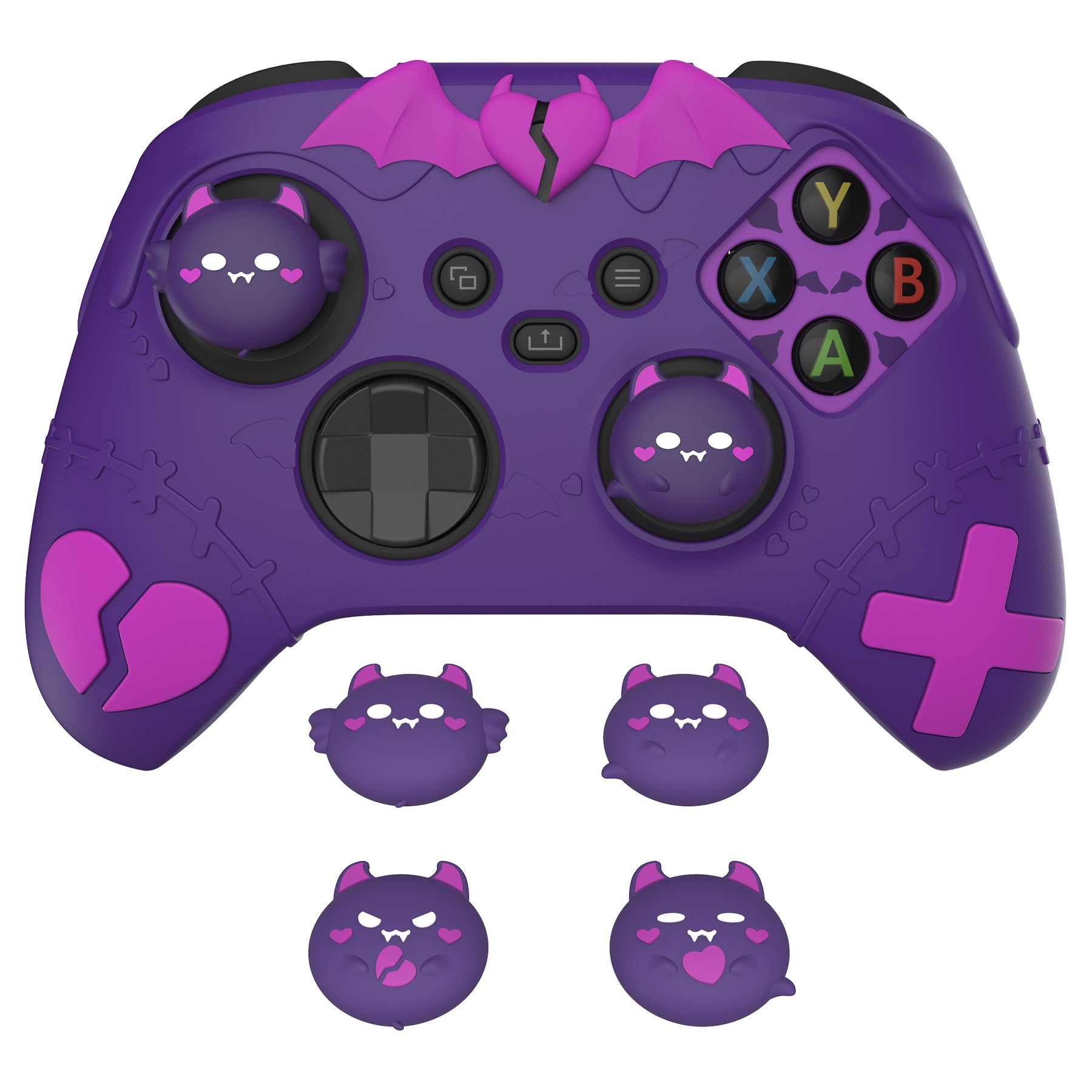 PlayVital Gothic Imp Series Cute Silicone Skin for Xbox Series X/S Controller & Xbox Core Wireless Controller - Purple PlayVital