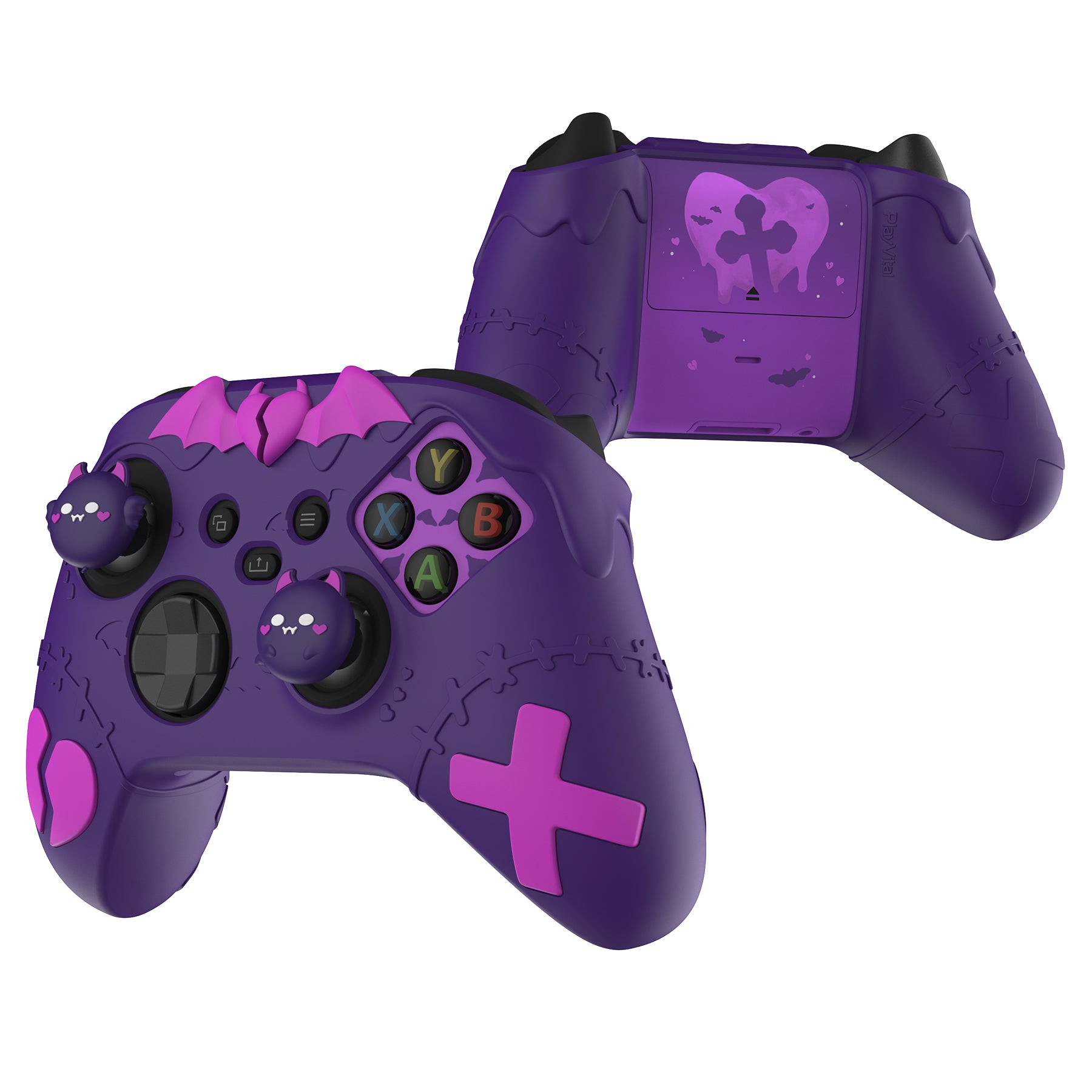 PlayVital Gothic Imp Series Cute Silicone Skin for Xbox Series X/S Controller & Xbox Core Wireless Controller - Purple PlayVital