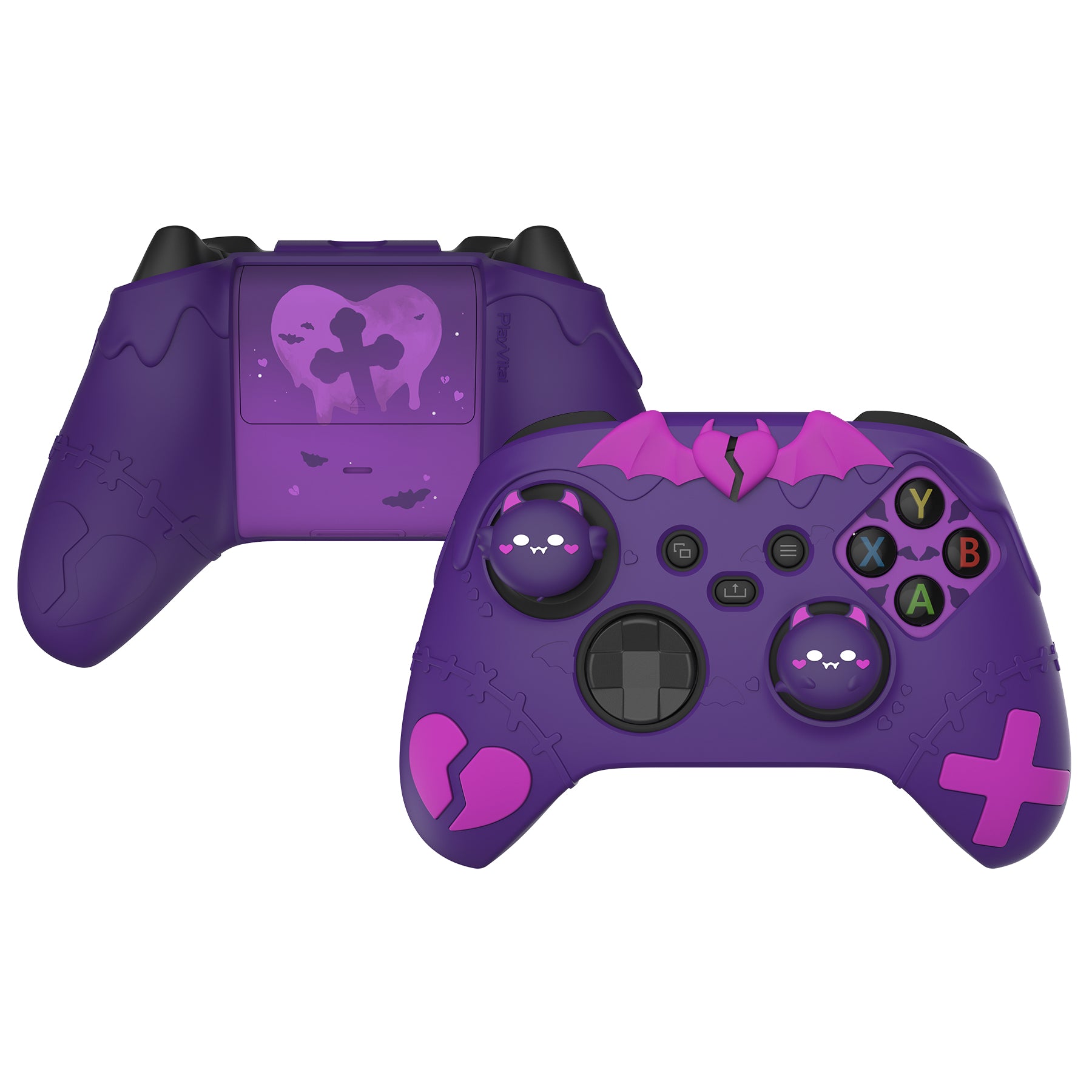 PlayVital Gothic Imp Series Cute Silicone Skin for Xbox Series X/S Controller & Xbox Core Wireless Controller - Purple PlayVital