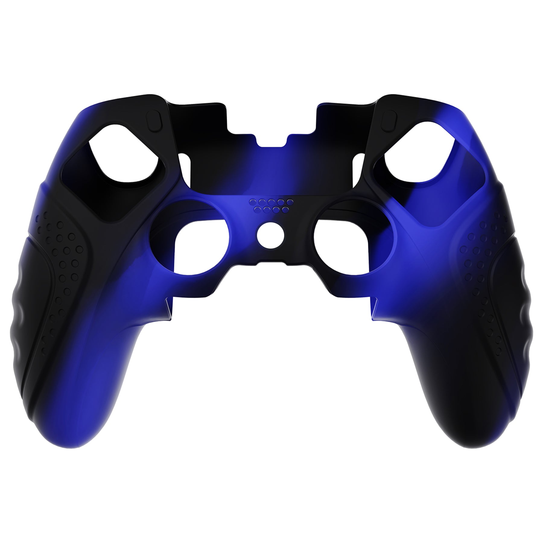 PlayVital Guardian Edition Anti-Slip Ergonomic Silicone Cover Case with Thumb Grip Caps for PS5 Edge Controller - Blue & Black - EHPFP009 PlayVital