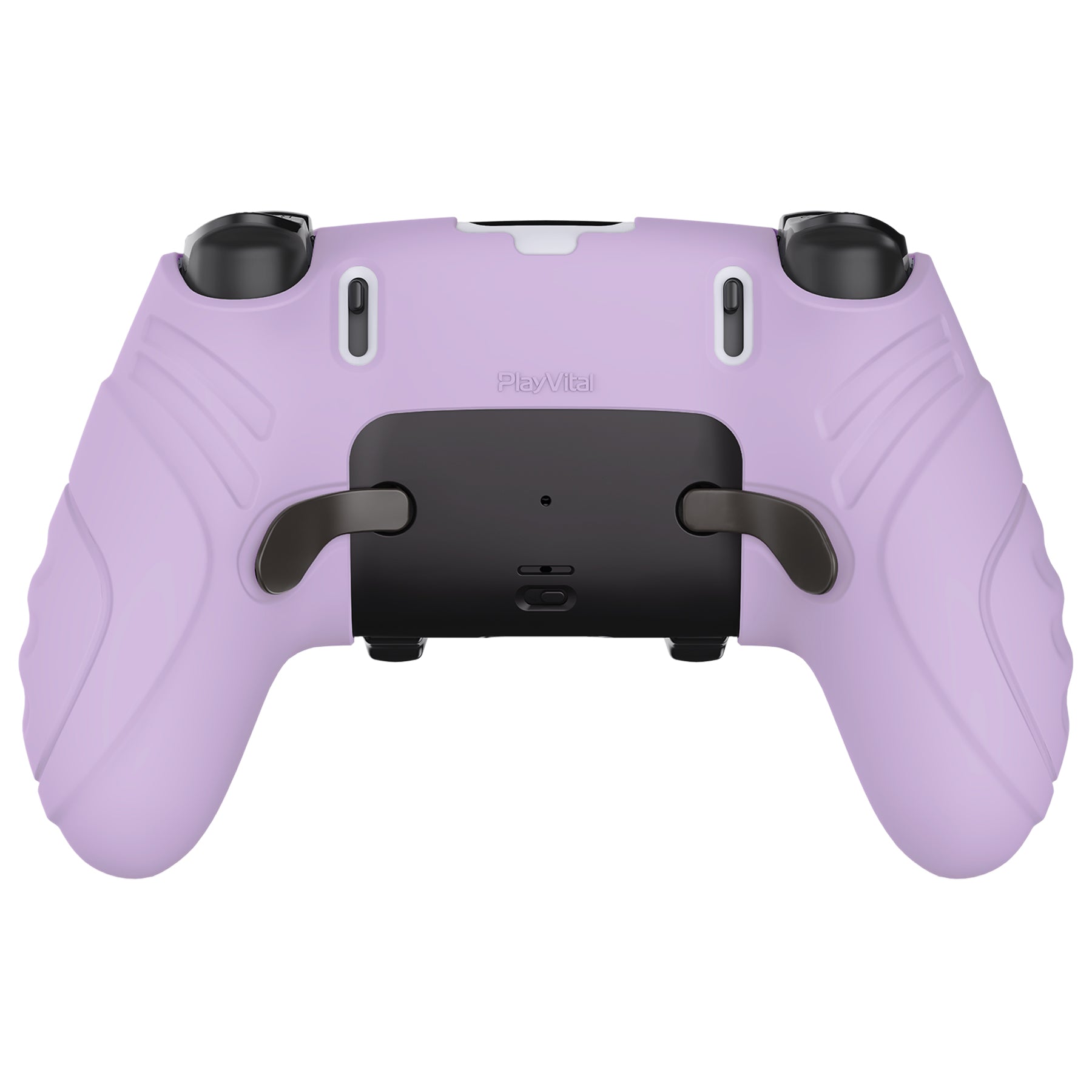 PlayVital Guardian Edition Anti-Slip Ergonomic Silicone Cover Case with Thumb Grip Caps for PS5 Edge Controller - Mauve Purple - EHPFP005 PlayVital