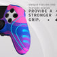 PlayVital Guardian Edition Anti-Slip Ergonomic Silicone Cover Case with Thumb Grip Caps for PS5 Edge Controller - Pink & Purple & Blue - EHPFP013 PlayVital