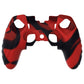 PlayVital Guardian Edition Anti-Slip Ergonomic Silicone Cover Case with Thumb Grip Caps for PS5 Edge Controller - Red & Black - EHPFP007 PlayVital