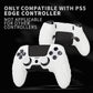PlayVital Guardian Edition Anti-Slip Ergonomic Silicone Cover Case with Thumb Grip Caps for PS5 Edge Controller - White - EHPFP002 PlayVital