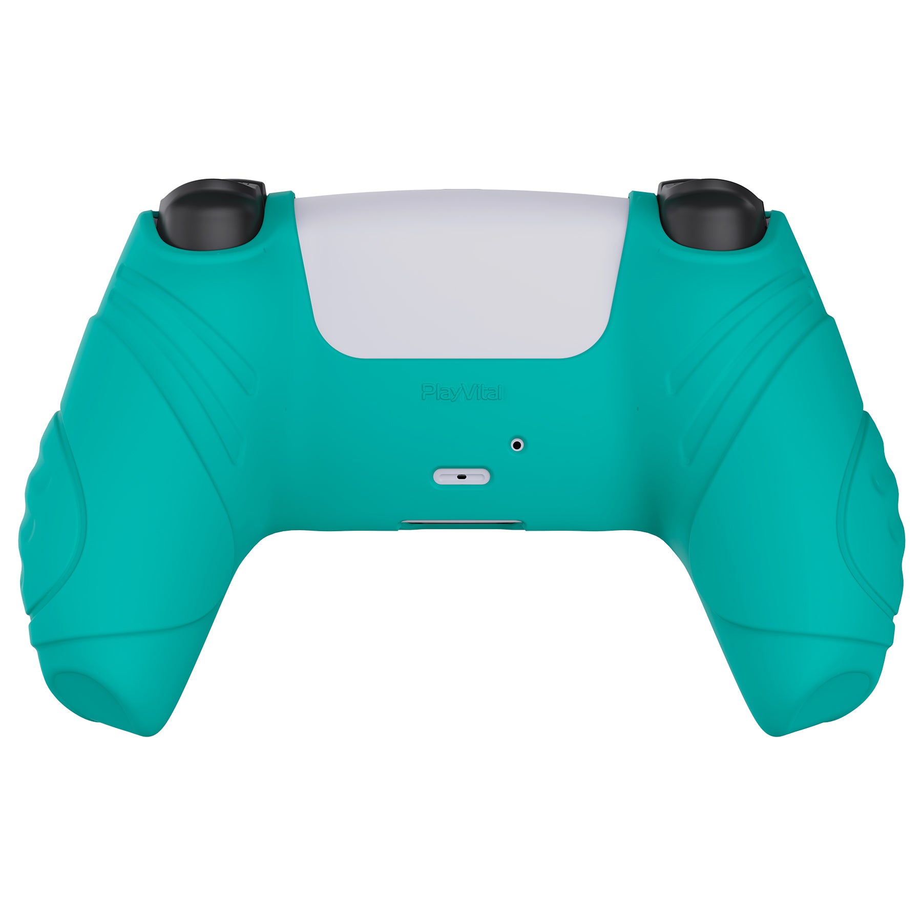 PlayVital Guardian Edition Anti-Slip Silicone Cover Skin with Thumb Grip Caps for PS5 Wireless Controller - Aqua Green - YHPF010 PlayVital