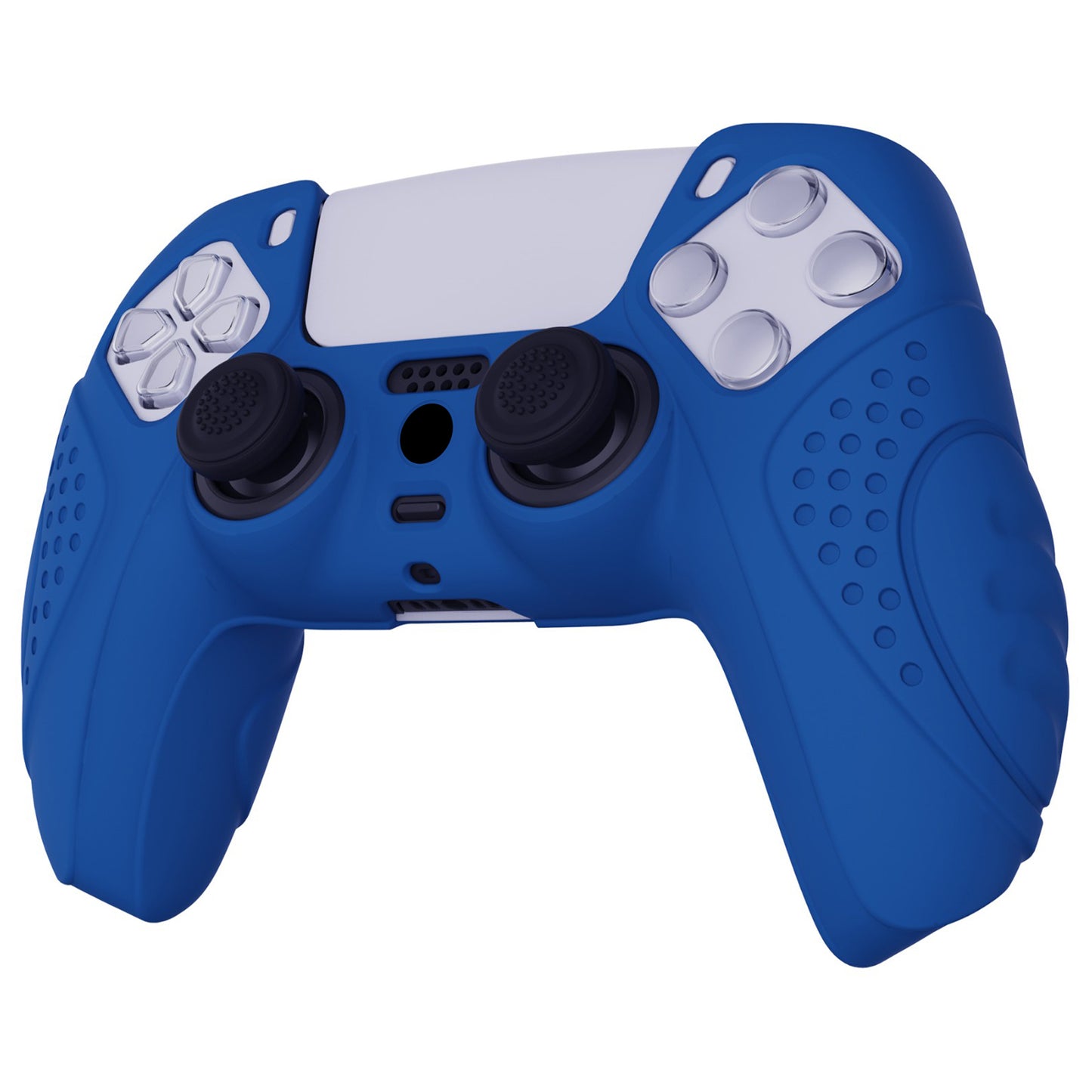 PlayVital Guardian Edition Anti-Slip Silicone Cover Skin with Thumb Grip Caps for PS5 Wireless Controller - Blue - YHPF008 PlayVital