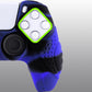 PlayVital Guardian Edition Anti-Slip Silicone Cover Skin with Thumb Grip Caps for PS5 Wireless Controller - Blue & Black - YHPF021 PlayVital