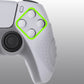 PlayVital Guardian Edition Anti-Slip Silicone Cover Skin with Thumb Grip Caps for PS5 Wireless Controller - Clear White - YHPF013 PlayVital