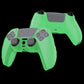 PlayVital Guardian Edition Anti-Slip Silicone Cover Skin with Thumb Grip Caps for PS5 Wireless Controller - Glow in Dark - Green - YHPF024 PlayVital