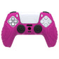 PlayVital Guardian Edition Anti-Slip Silicone Cover Skin with Thumb Grip Caps for PS5 Wireless Controller - Neon Purple - YHPF026 PlayVital