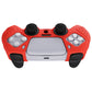 PlayVital Guardian Edition Anti-Slip Silicone Cover Skin with Thumb Grip Caps for PS5 Wireless Controller - Passion Red - YHPF012 PlayVital