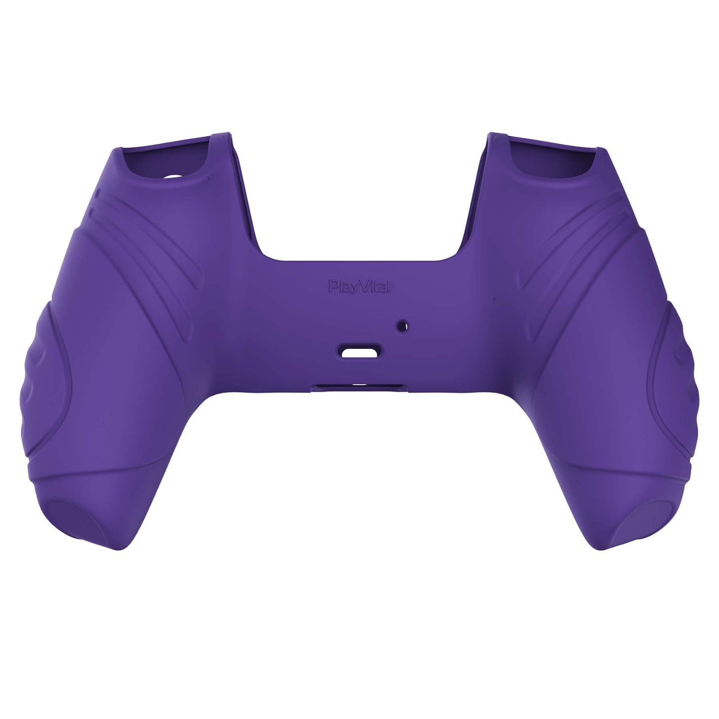 PlayVital Guardian Edition Anti-Slip Silicone Cover Skin with Thumb Grip Caps for PS5 Wireless Controller - Purple - YHPF007 PlayVital