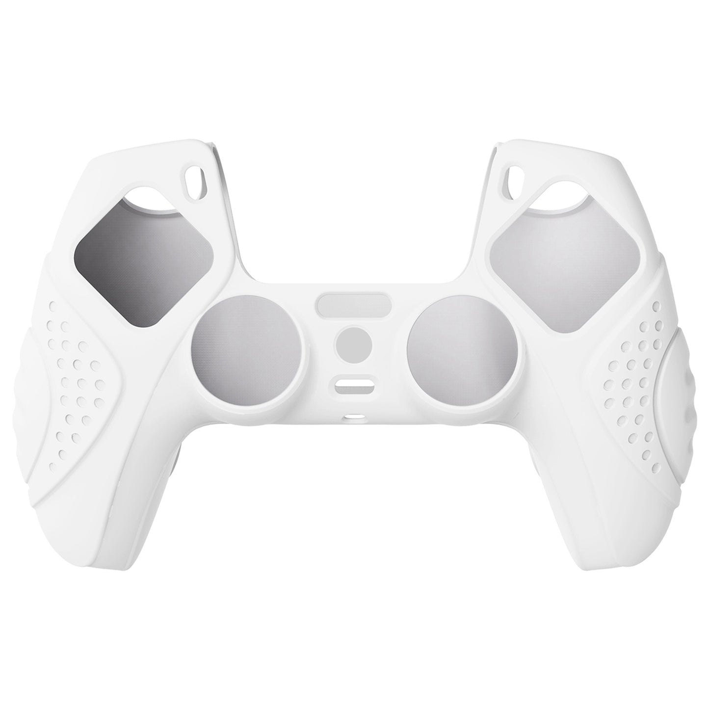 PlayVital Guardian Edition Anti-Slip Silicone Cover Skin with Thumb Grip Caps for PS5 Wireless Controller - White - YHPF002 PlayVital