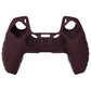 PlayVital Guardian Edition Anti-Slip Silicone Cover Skin with Thumb Grip Caps for PS5 Wireless Controller - Wine Red - YHPF011 PlayVital