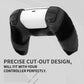 PlayVital Guardian Edition Anti-Slip Silicone Cover Skin with Thumb Grip Caps for PS5 Wireless Controller - Dark Gray & Black PlayVital