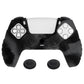 PlayVital Guardian Edition Anti-Slip Silicone Cover Skin with Thumb Grip Caps for PS5 Wireless Controller - Dark Gray & Black PlayVital