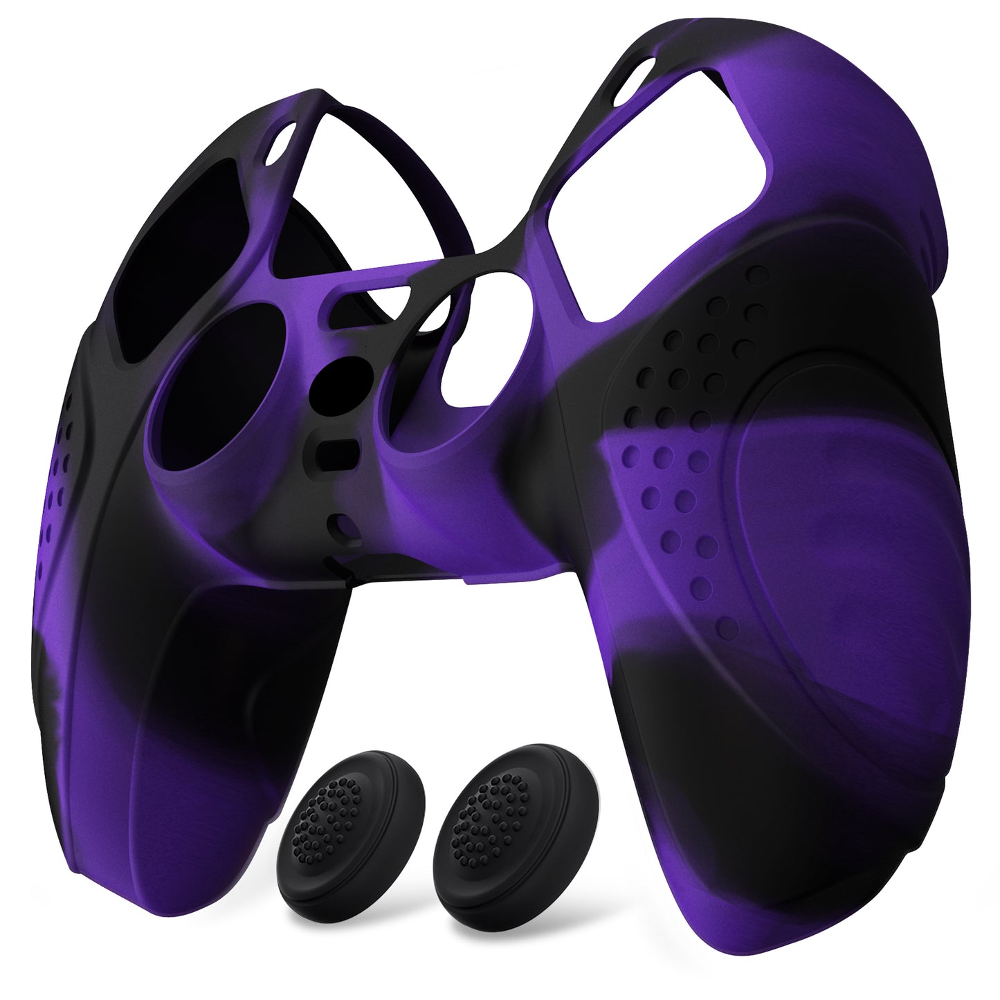 PlayVital Guardian Edition Anti-Slip Silicone Cover Skin with Thumb Grip Caps for PS5 Wireless Controller - Neon Purple - YHPF026 (Copy) PlayVital