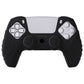 PlayVital Guardian Edition Anti-Slip Silicone Cover Skin with Thumb Grip Caps for PS5 Wireless Controller - Black - YHPF001 PlayVital