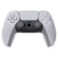 PlayVital Guardian Edition Ergonomic Anti-Slip Silicone Cover Skin with Thumb Grip Caps for PS5 Wireless Controller, Compatible with Charging Station - Clear White - YHPF018 PlayVital