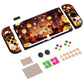 PlayVital ZealProtect Soft Protective Case for Switch OLED, Flexible Protector Joycon Grip Cover for Switch OLED with Thumb Grip Caps & ABXY Direction Button Caps - Halloween Pumpkin Fest - XSOYV6043 playvital