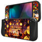 PlayVital ZealProtect Soft Protective Case for Switch OLED, Flexible Protector Joycon Grip Cover for Switch OLED with Thumb Grip Caps & ABXY Direction Button Caps - Halloween Pumpkin Fest - XSOYV6043 playvital
