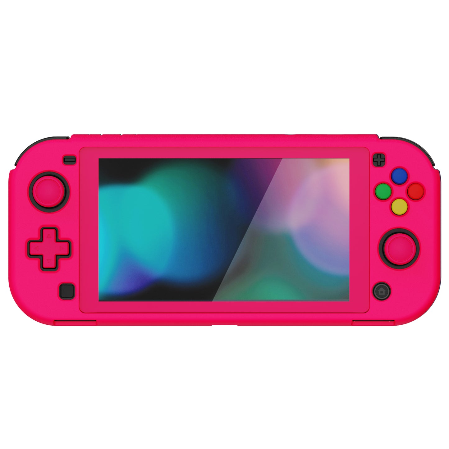 PlayVital Hard Shell Protective Case with Screen Protector & Thumb Grip Caps & Button Caps for NS Switch Lite - Clear Atomic Purple Rose Red - YYNLP007 (Copy) PlayVital