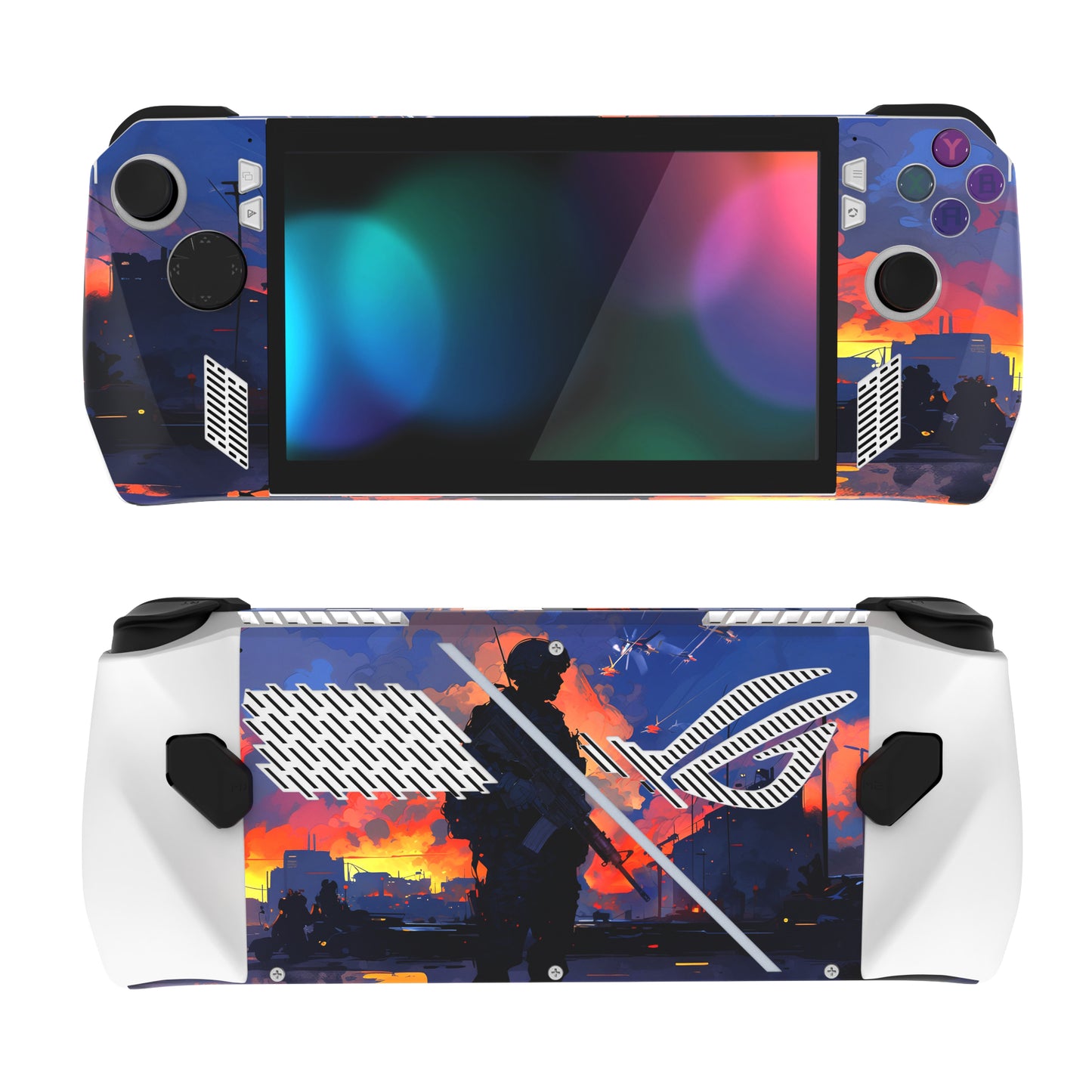 PlayVital Heroic Decision Custom Stickers Vinyl Wraps Protective Skin Decal for ROG Ally Handheld Gaming Console - RGTM023 PlayVital