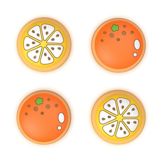 PlayVital Joystick Caps for NS Switch, Thumbstick Caps for NS Switch Lite, Analog Cover for NS Switch OLED Joycon Thumb Grip Caps for NS Switch & NS Switch Lite & NS Switch OLED - Tangerine - NJM1199 playvital