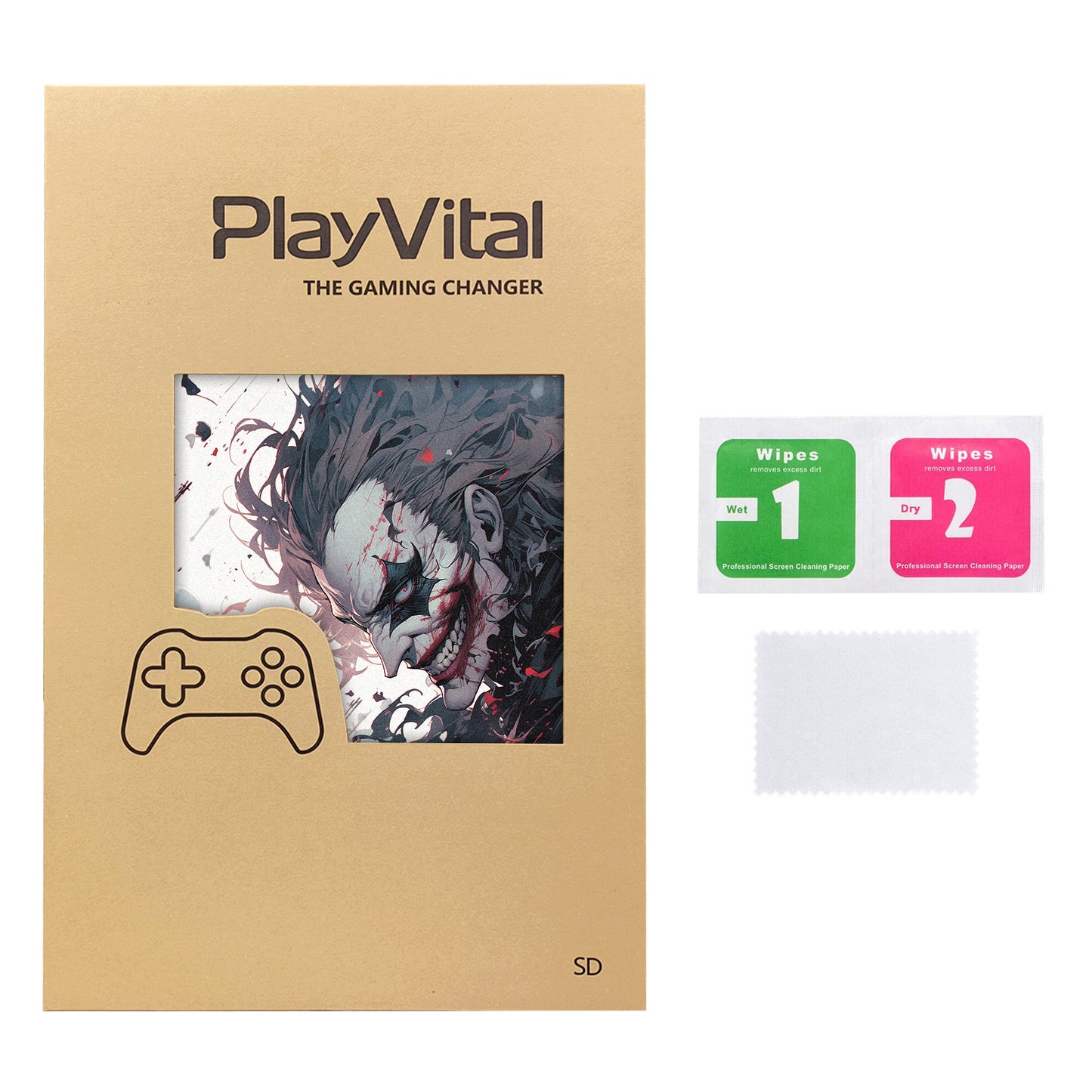 PlayVital Full Set Protective Skin Decal for Steam Deck, Custom Stickers Vinyl Cover for Steam Deck Handheld Gaming PC - Killing Clown - SDTM080 PlayVital