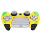 PlayVital Knight Edition Anti-Slip Silicone Cover Skin with Thumb Grip Caps for PS5 Wireless Controller - Legend Yellow & Green - QSPF016 PlayVital