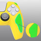 PlayVital Knight Edition Anti-Slip Silicone Cover Skin with Thumb Grip Caps for PS5 Wireless Controller - Legend Yellow & Green - QSPF016 PlayVital