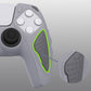 PlayVital Knight Edition Anti-Slip Silicone Cover Skin with Thumb Grip Caps for PS5 Wireless Controller - Metallic Gray & Dark Gray - QSPF011 PlayVital