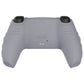 PlayVital Knight Edition Anti-Slip Silicone Cover Skin with Thumb Grip Caps for PS5 Wireless Controller - Metallic Gray & Dark Gray - QSPF011 PlayVital