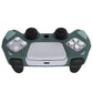 PlayVital Knight Edition Anti-Slip Silicone Cover Skin with Thumb Grip Caps for PS5 Wireless Controller - Templeton Gray & Jade Grey - QSPF012 PlayVital