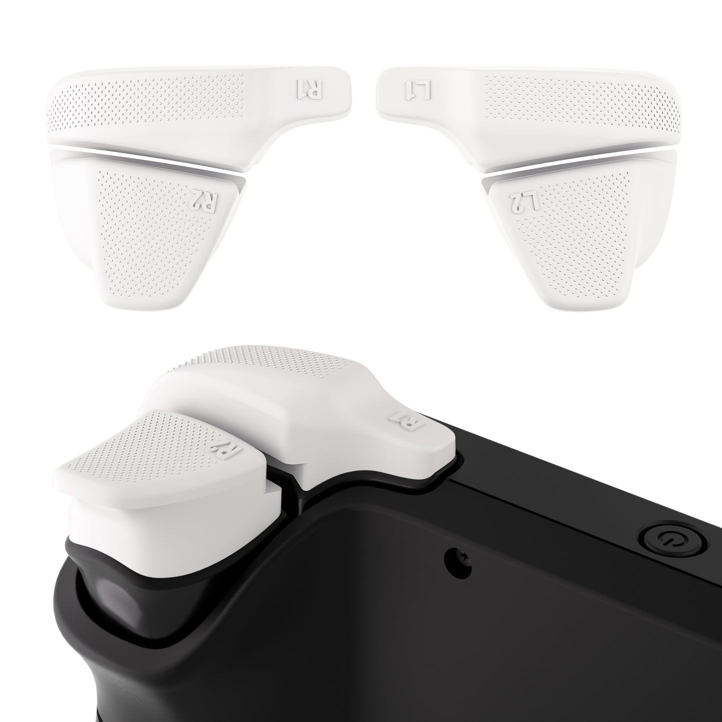 PlayVital LR INCREASER Shoulder Buttons Trigger Enhancement Set for Steam Deck - White - DJMSDJ002 PlayVital