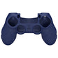 PlayVital Line & Dot Navy Blue Silicone Cover Skin for ps4 Controller, Anti-Slip Soft Protector Case Cover with Thumb Grip Caps for ps4 for ps4 Slim for ps4 Pro Controller - CLRP4P005