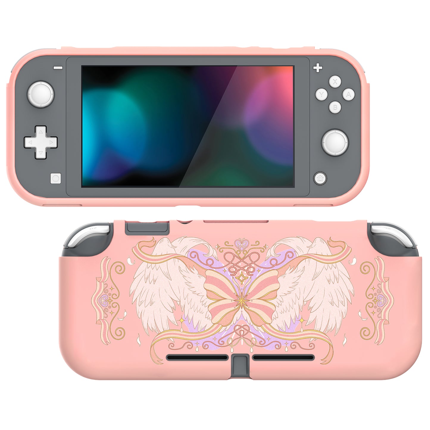 PlayVital Magic Wings Custom Protective Case for NS Switch Lite, Soft TPU Slim Case Cover for NS Switch Lite - LTU6032 PlayVital