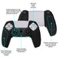 PlayVital Mecha Edition Anti-Slip Silicone Cover Skin with Thumb Grip Caps for PS5 Wireless Controller - Compatible with Charging Station - Black - JGPF001 PlayVital