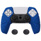 PlayVital Mecha Edition Anti-Slip Silicone Cover Skin with Thumb Grip Caps for PS5 Wireless Controller - Compatible with Charging Station - Blue - JGPF005 PlayVital