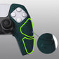 PlayVital Mecha Edition Anti-Slip Silicone Cover Skin with Thumb Grip Caps for PS5 Wireless Controller - Compatible with Charging Station -  Racing Green - JGPF004 PlayVital