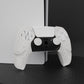 PlayVital Mecha Edition Anti-Slip Silicone Cover Skin with Thumb Grip Caps for PS5 Wireless Controller - Compatible with Charging Station - White - JGPF002 PlayVital