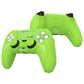 PlayVital Mecha Edition Anti-Slip Silicone Cover Skin with Matching Thumb Grips and Stickers for PS5 Wireless Controller - Compatible with Charging Station - Neon Green PlayVital