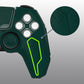 PlayVital Mecha Edition Anti-Slip Silicone Cover Skin with Matching Thumb Grips and Stickers for PS5 Wireless Controller - Compatible with Charging Station - Jungle Green PlayVital